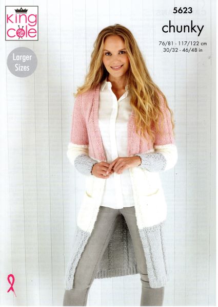 Ladies long cardigan sale knitting pattern